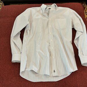 Nordstrom, L, White, Brwn, Navy Striped